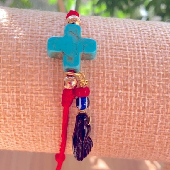 Azabache evil eye 🧿 Cross protection bracelet - Picture 2 of 13